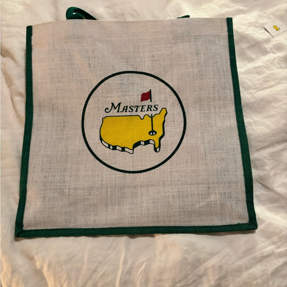 Masters 2026 Tote with Green Trim and Yellow Logo